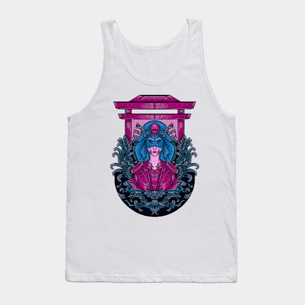 Mecha Geisha Tank Top by fando01